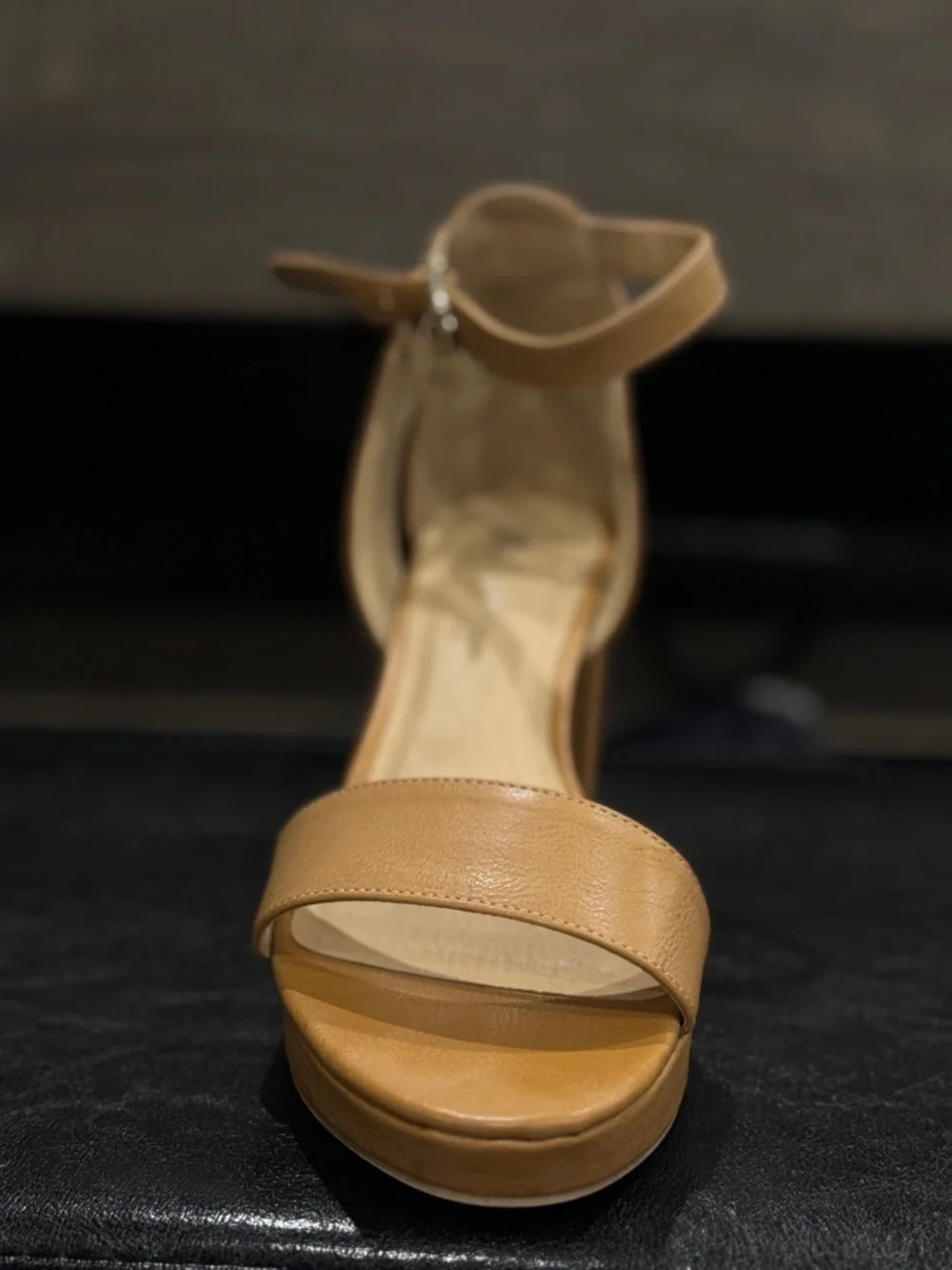 👡 Strappy Heeled Sandal by Go On 2 from CL by Laundry in Tan w Subtle Platform